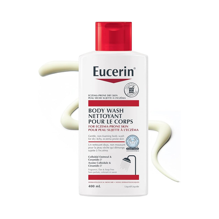 Eucerin - Gel douche pour peaux à tendance eczémateuse, sans parfum, sans colorant ni savon | 400 ml