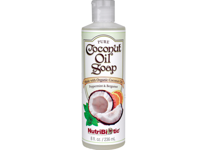 Nutribiotic - Pure Coconut Oil Soap, Peppermint & Bergamot | 240 mL