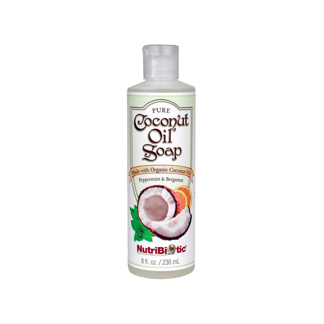 Nutribiotic - Pure Coconut Oil Soap, Peppermint & Bergamot | 240 mL