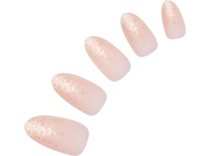 Dashing Diva - Magic Press Short Nails PO736, Peach Bubbles | 30 Nails