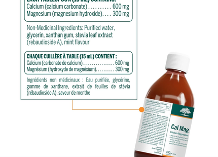 Genestra - Cal Mag Liquid, Mint | 450 mL 