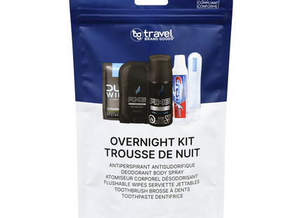 Travel Brand Goods - Men's Overnight Travel Kit | 4 Piece