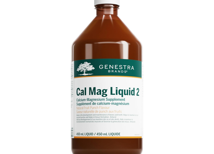 Genestra - Cal Mag Liquid 2, Fruit Punch | 450 mL 