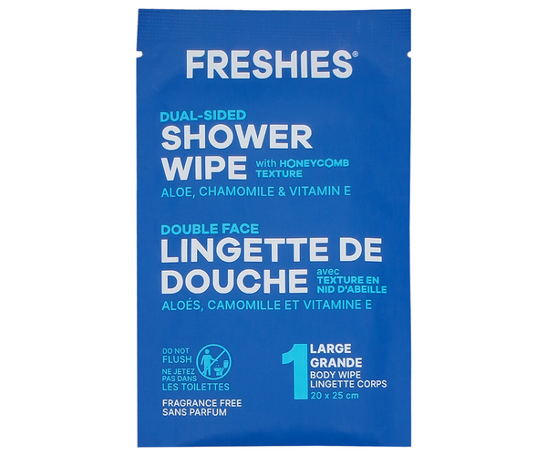 Freshies - Dual-Sided Shower Wipe with Honeycomb Texture | 1 Large Wip ...