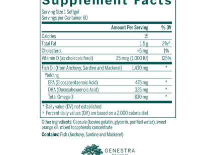 Genestra - Super EFA Forte + D | 60 Softgels 