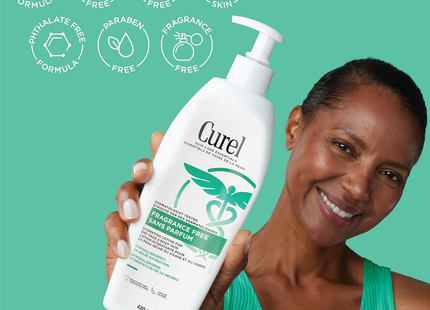 Curel - Lotion Hydratante Peau Sèche et Sensible, Sans Parfum | 480 ml