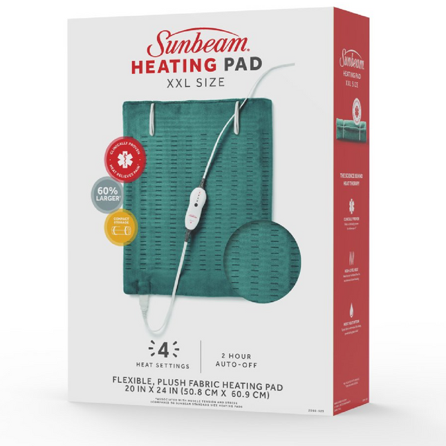 Sunbeam - Heating Pad With 4 Heat Settings  | XXL Size