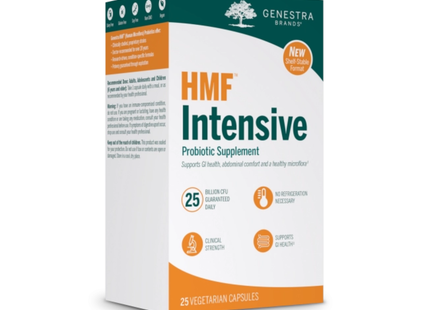Genestra - Probiotique intensif HMF, conservation à température ambiante | 25 capsules
