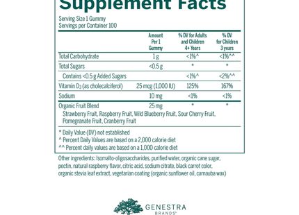 Genestra - Vitamin D Gummies | 100 Gummies 
