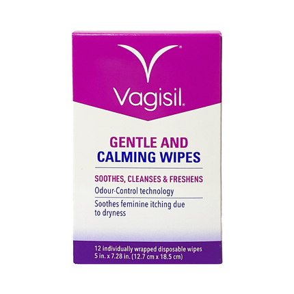 Vagisil - Gentle & Calming Feminine Wipes | 12 Wipes
