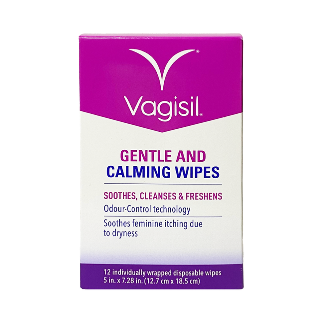 Vagisil - Gentle & Calming Feminine Wipes | 12 Wipes