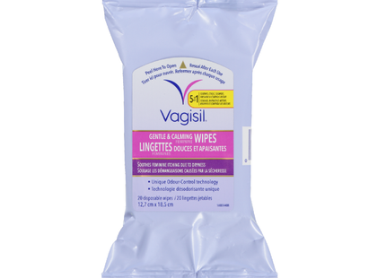 Vagisil Gentle & Calming Feminine Wipes | 20 Wipes