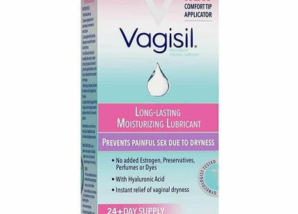 Vagisil - Long-Lasting Moisturizing Lubricant - 24+ Day Supply | 8 Pre-Filled Internal Disposable Applicators