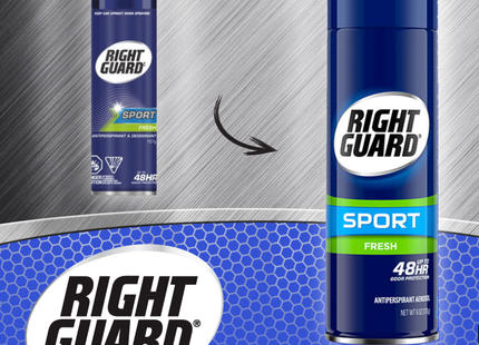 Right Guard - Sport Fresh -  Aerosol Antiperspirant & Deodorant - 48 HR Protection | 157 g