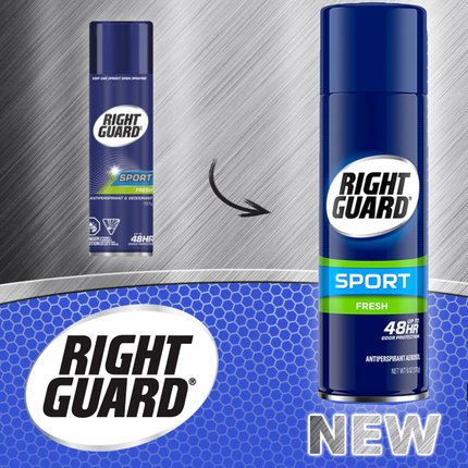 Right Guard - Sport Fresh - Antisudorifique et déodorant en aérosol - Protection 48 heures | 157g