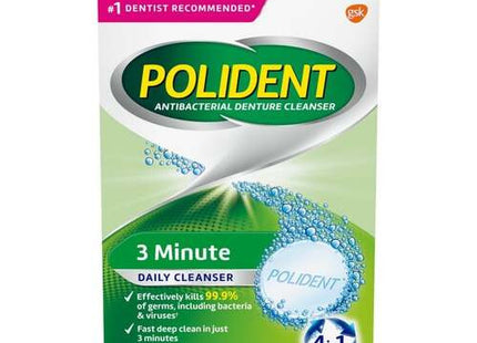 Polident 3 Minute Daily Cleanser for Dentures | 96 Tablets