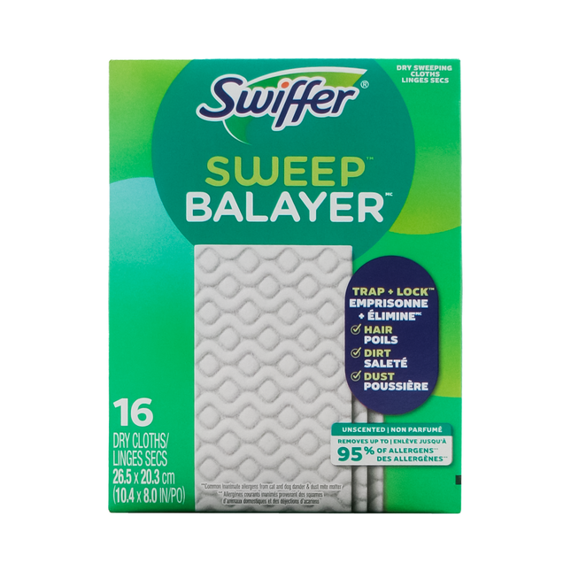 Swiffer - Lingettes dépoussiérantes sèches | 16 lingettes