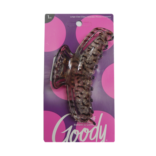 Goody - Grande pince à griffes antidérapante avec style - Motifs d'écaille de tortue assortis | 1-Clip -