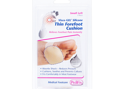 Pedifix - Visco-Gel Silicone Thin Forefoot Cushion | Small Left