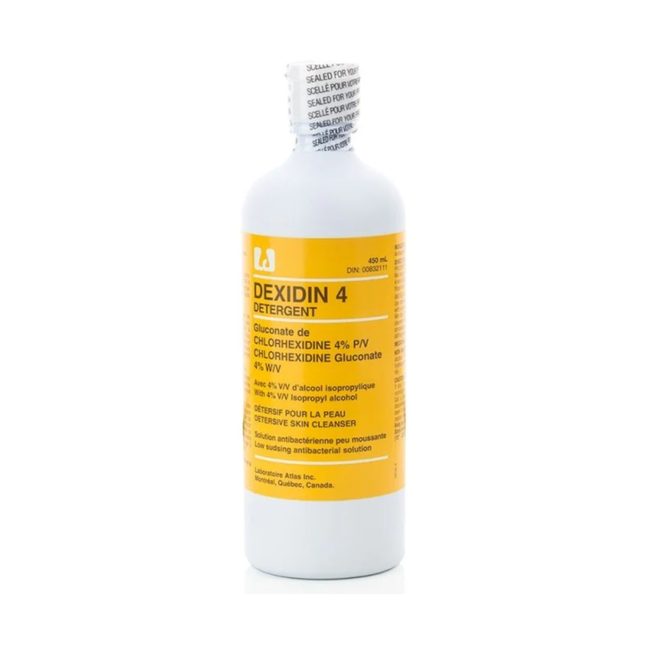 Détergent Dexidin 4 – Solution antibactérienne à faible mousse | 450 ml