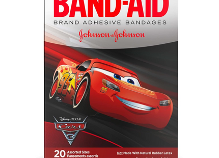 Band-Aid - Disney Pixar Cars Bandages, Assorted Sizes | 20 Pack