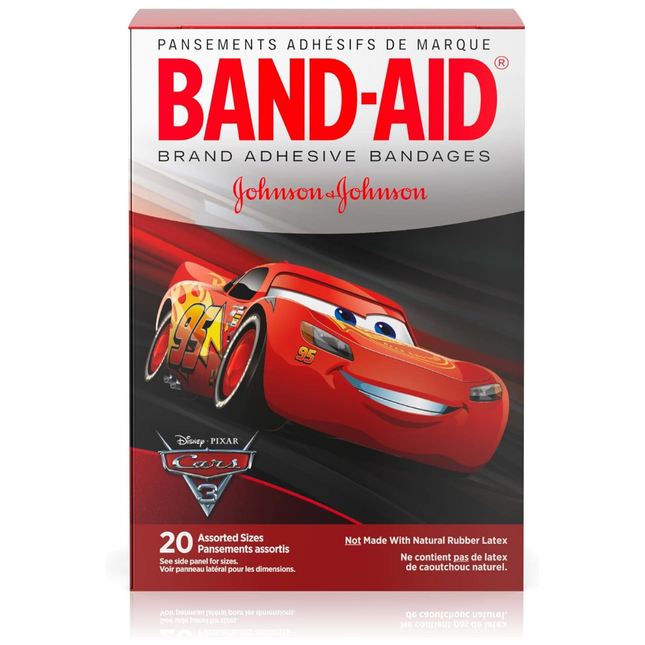 Band-Aid - Disney Pixar Cars Bandages, Assorted Sizes | 20 Pack