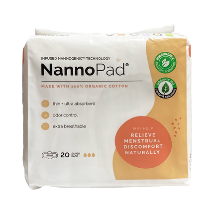 NannoPad - 100% Organic Cotton Pads | 20 Super Pads