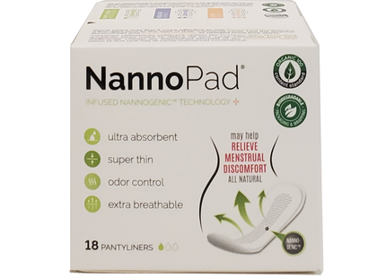 NannoPad - Made With 100% Organic Cotton | 18 Pantyliners