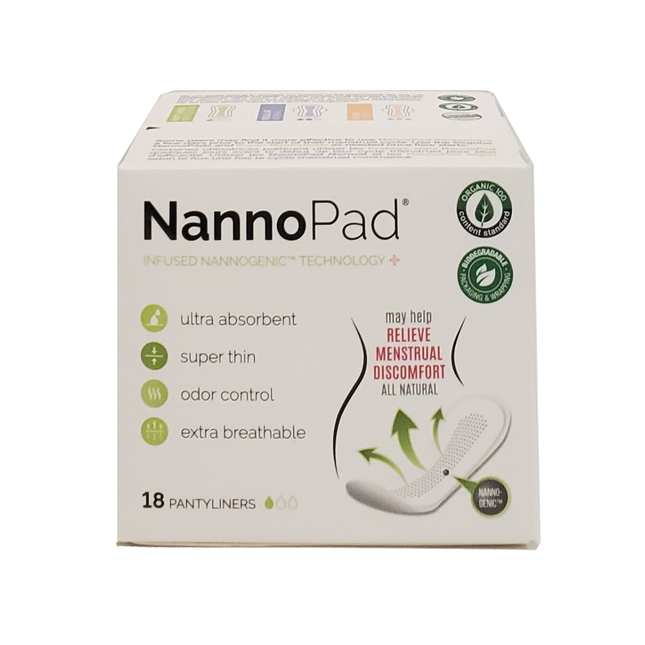 NannoPad - Made With 100% Organic Cotton | 18 Pantyliners