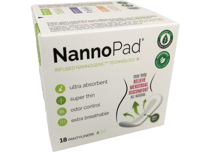 NannoPad - Made With 100% Organic Cotton | 18 Pantyliners