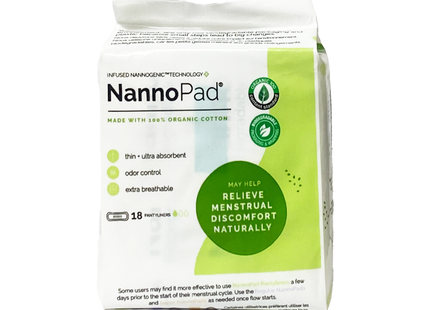 NannoPad - Made With 100% Organic Cotton | 18 Pantyliners