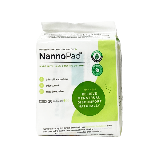 NannoPad - Made With 100% Organic Cotton | 18 Pantyliners