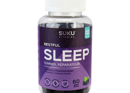 Suku Vitamins - Restful Sleep Supplement - Blackberry Hibiscus Flavour | 60 Gummies