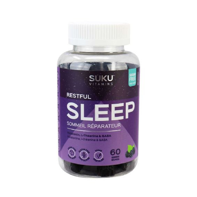 Suku Vitamins - Restful Sleep Supplement - Blackberry Hibiscus Flavour | 60 Gummies