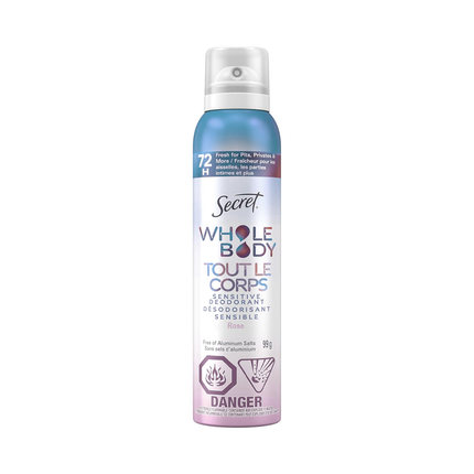 Secret - Déodorant corps entier sans aluminium, rose | 99 g