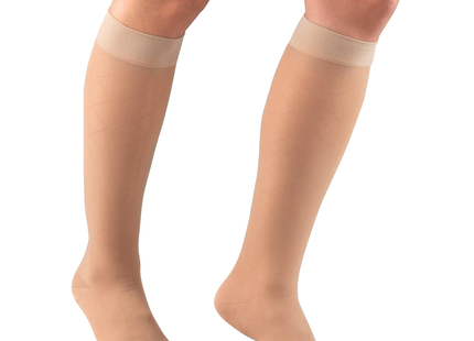 TRUFORM - Ladies' Sheer Knee High, Diamond Pattern | 15-20 mmHg