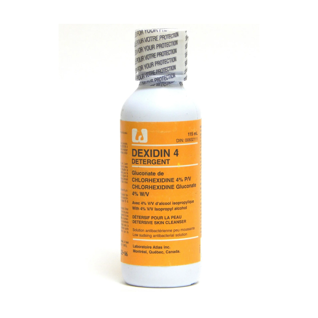 Détergent Dexidin 4 – Solution antibactérienne à faible mousse | 115 ml