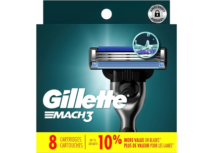 Gillette Mach 3 Lames de rechange | 8 cartouches