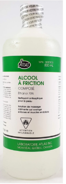 Atlas - Composé d'alcool à friction éthyle 70 % | 225 ml