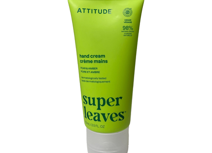 Attitude - Super Leaves Hand Cream, Pear & Amber | 75 mL