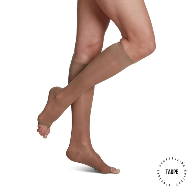 Sigvaris - Bas de contention transparents 120C - Bout ouvert | 15-20 mmHg