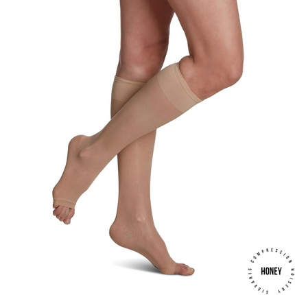 Sigvaris - Bas de contention transparents 120C - Bout ouvert | 15-20 mmHg