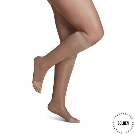 Sigvaris - Bas de contention transparents 120C - Bout ouvert | 15-20 mmHg