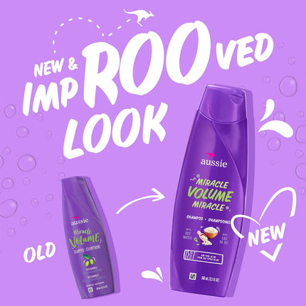 Aussie - Miracle Volume Shampooing à l'Eau de Riz | 360 ml