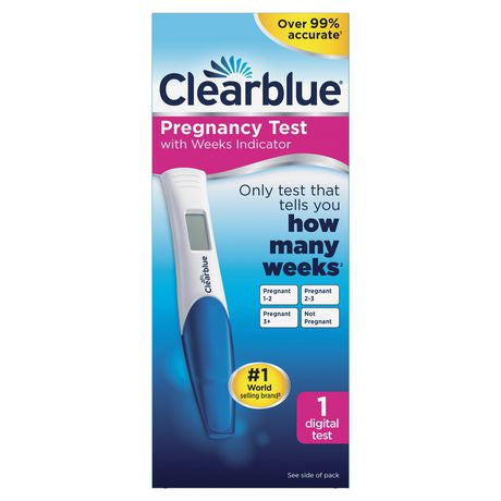 Clearblue - Test de grossesse avec indicateur de semaines | 1 Test Numérique