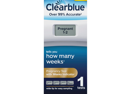 Clearblue - Test de grossesse avec indicateur de semaines | 1 Test Numérique