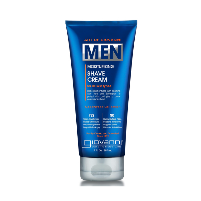 Giovanni - Crème de rasage hydratante pour hommes, pour tous types de peau | 207 ml