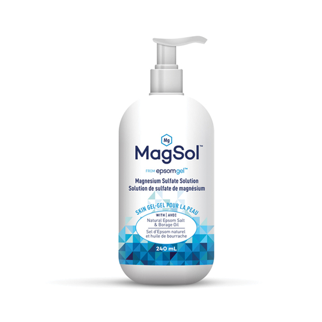 Gel Epsom - Sulfate de magnésium Magsol | 240 ml