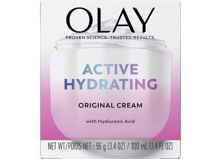 Olay - Crème Hydratante Originale Active à l'Acide Hyaluronique | 100 ml