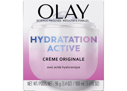 Olay - Crème Hydratante Originale Active à l'Acide Hyaluronique | 100 ml